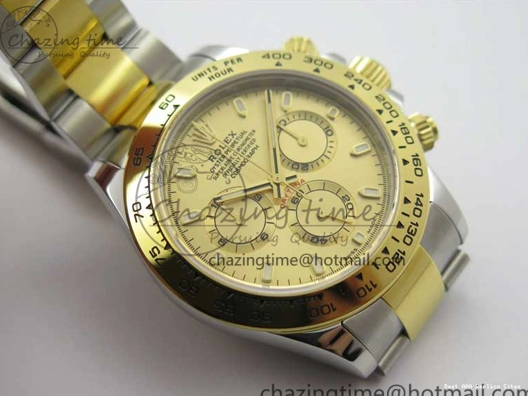 AAA Replica Watches 1:1 Daytona Dial Edition SA4130 Noob 3181 Bracelet Case 904L Bright 116503 V SS YG and Best SS Gold 0104